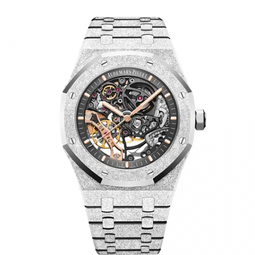 Best replica Audemars Piguet 15407BC.GG.1224BC.01 Royal Oak Double Balance Wheel Openworked watch