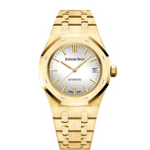 Best replica Audemars Piguet 15454BA.GG.1259BA.02 Royal Oak Frosted Gold Selfwinding watch