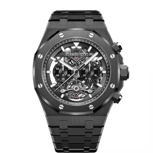 Best replica Audemars Piguet 26343CE.OO.1247CE.01 Royal Oak Tourbillon Chronograph Openworked