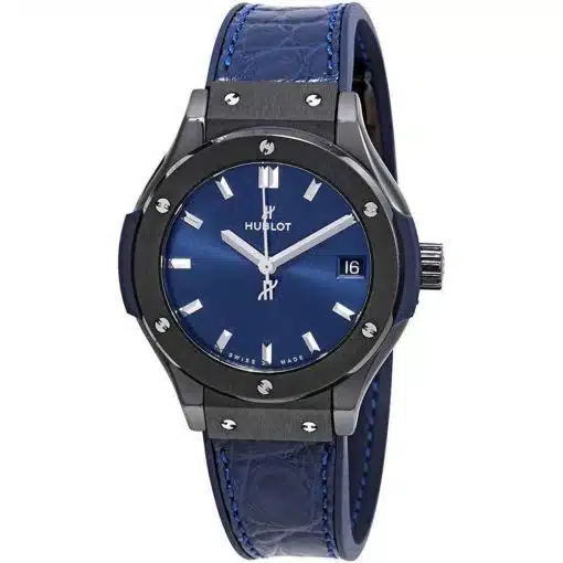 Best replica Hublot watch 581.cm.7170.lr Classic Fusion Quartz 33mm Ladies Watch Ceramic Blue