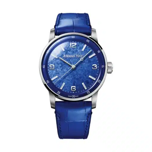 Best replica Audemars Piguet 15210BC.OO.A021CR.01 Code 11.59 Blue Dial Blue Leather Strap Watch