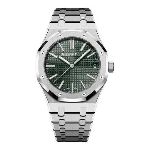 Best replica Audemars Piguet 15510ST.OO.1320ST.04 Royal Oak Green Dial Watch watch