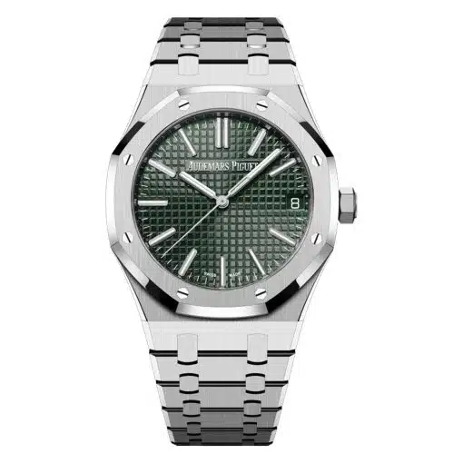 Best replica Audemars Piguet 15510ST.OO.1320ST.09 Royal Oak Green Dial Watch watch