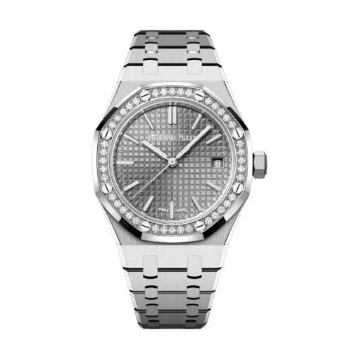 Best replica Audemars Piguet 15551ST.ZZ.1356ST.06 Royal Oak Grey Dial Stainless Steel Bracelet watch