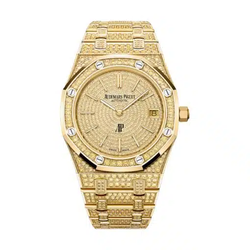 Best replica Audemars Piguet 16202BA.HH.1241BA.01 Royal Oak Yellow Gold Dial Yellow Gold Bracelet watch