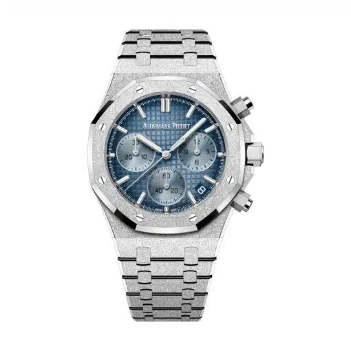 Best replica Audemars Piguet 26240BC.GG.1324BC.02 Royal Oak Blue Dial White Gold Bracelet Watch watch