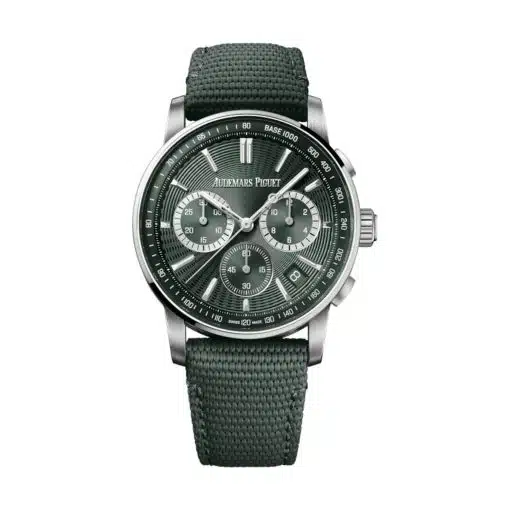 Best replica Audemars Piguet 26393ST.OO.A056KB.01 Code 11.59 Green Dial Green Rubber Strap Watch