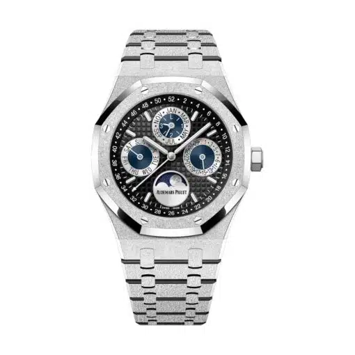 Best replica Audemars Piguet 26574BC.GG.1224BC.01 Royal Oak Black Dial White Gold Bracelet Watch watch