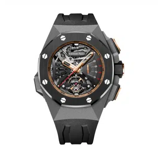 Best replica Audemars Piguet 26577IO.OO.D002CA.01 Royal Oak Concept Skeleton Dial Black Rubber Strap watch