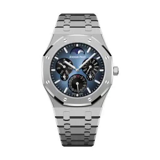 Best replica Audemars Piguet 26586TI.OO.1240TI.01 Royal Oak Blue Dial Titanium Bracelet Watch watch