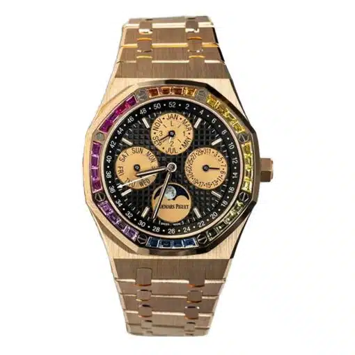 Best replica Audemars Piguet 266140OR Royal Oak Rainbow Perpetual Calendar Rose Gold Watch watch