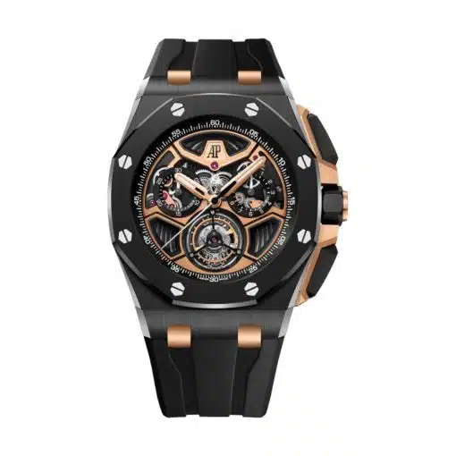 Best replica Audemars Piguet 26622CE.OO.D002CA.02 Royal Oak Offshore Black Dial Black Rubber Strap watch