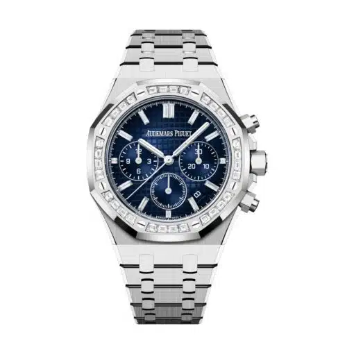 Best replica Audemars Piguet 26715BC.ZZ.1356BC.01 Royal Oak Blue Dial White Gold Bracelet watch