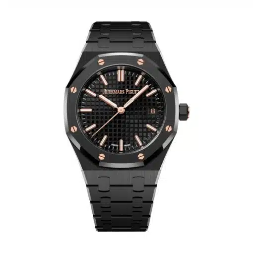 Best replica Audemars Piguet 77350CE.OO.1266CE.03.A Royal Oak Black Dial Black Ceramic Bracelet watch