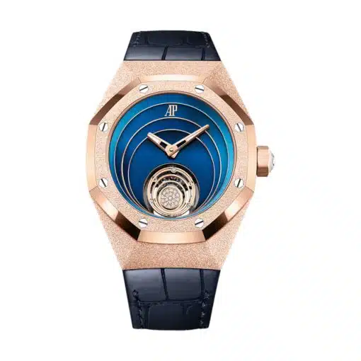 Best replica Audemars Piguet 26630OR.GG.D326CR.01 Royal Oak Concept Blue Dial Blue Alligator Strap watch