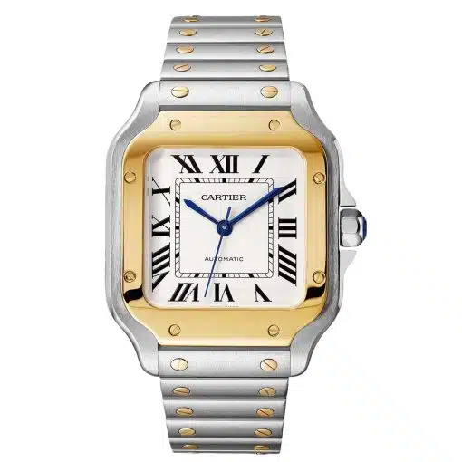 cheap Santos De Cartier Medium W2SA0016 Automatic White Roman Dial Steel and Yellow Gold replica watch