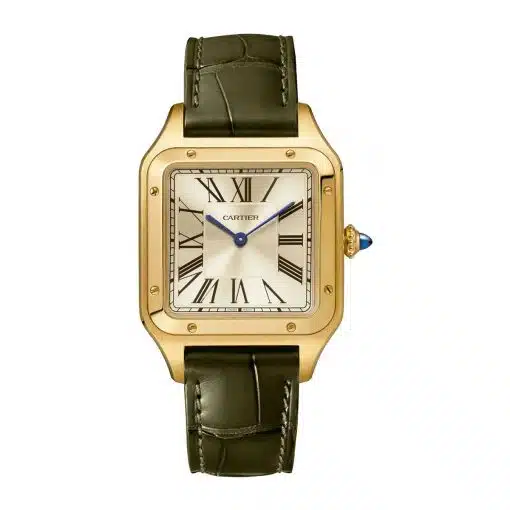 cheap Cartier WGSA0027 Santos-Dumont Gold Dial Large replica watch