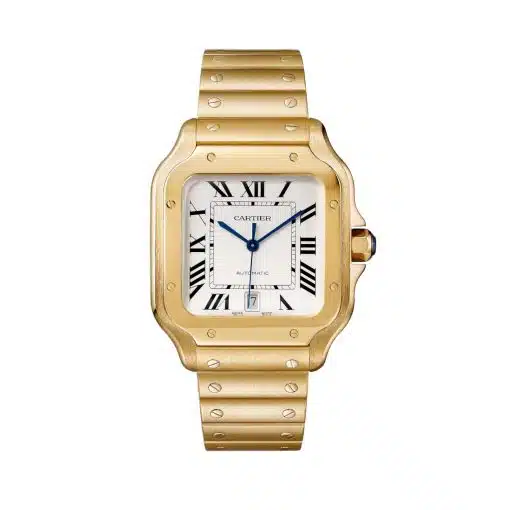 cheap Cartier WGSA0042 Santos de Cartier Yellow Gold White Dial Large replica watch