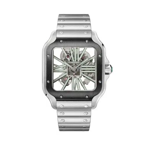 cheap Cartier WHSA0033 Santos de Cartier Luminescent Skeleton Dial Large replica watch