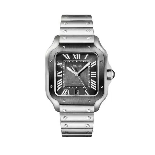 cheap Cartier WSSA0037 Santos de Cartier Grey Dial Stainless Steel Watch Large replica watch