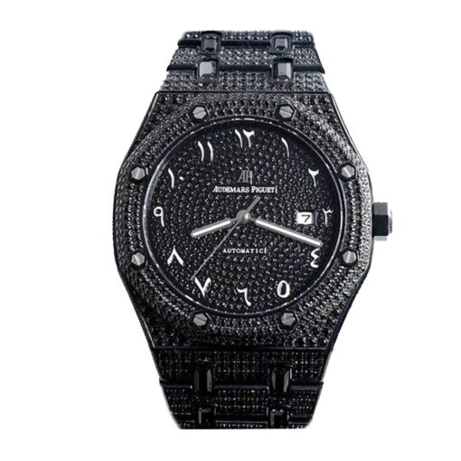 replica iced out watches Audemars Piguet Royal Oak 42 mm Black Gem Set Ref. A160M266